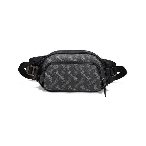 NEW COACH Hitch Belt Bag In Signature Canvas With Horse And Carriage Print $395